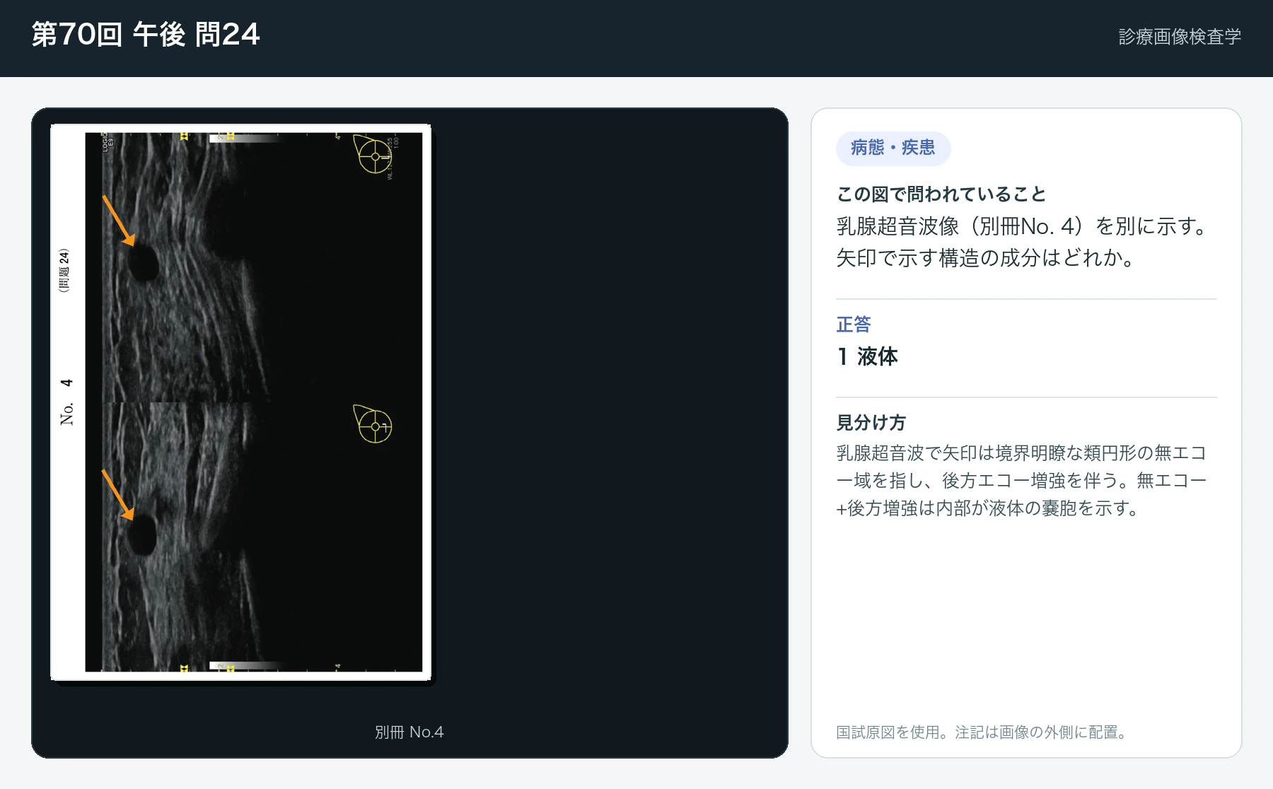 第70回 午後 問24の画像と見分け方
