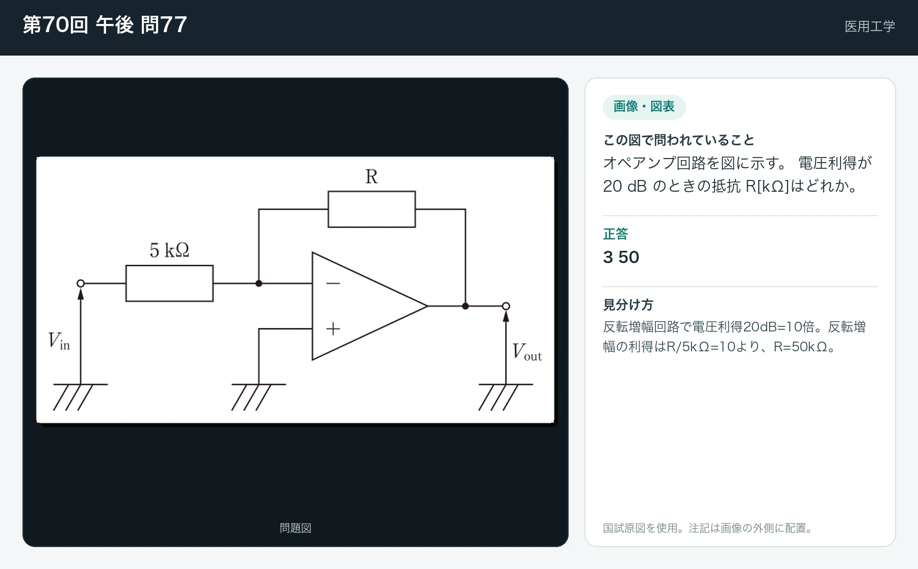 第70回 午後 問77の画像と見分け方