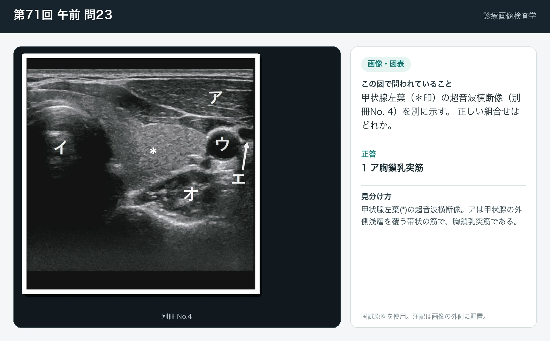 第71回 午前 問23の画像と見分け方