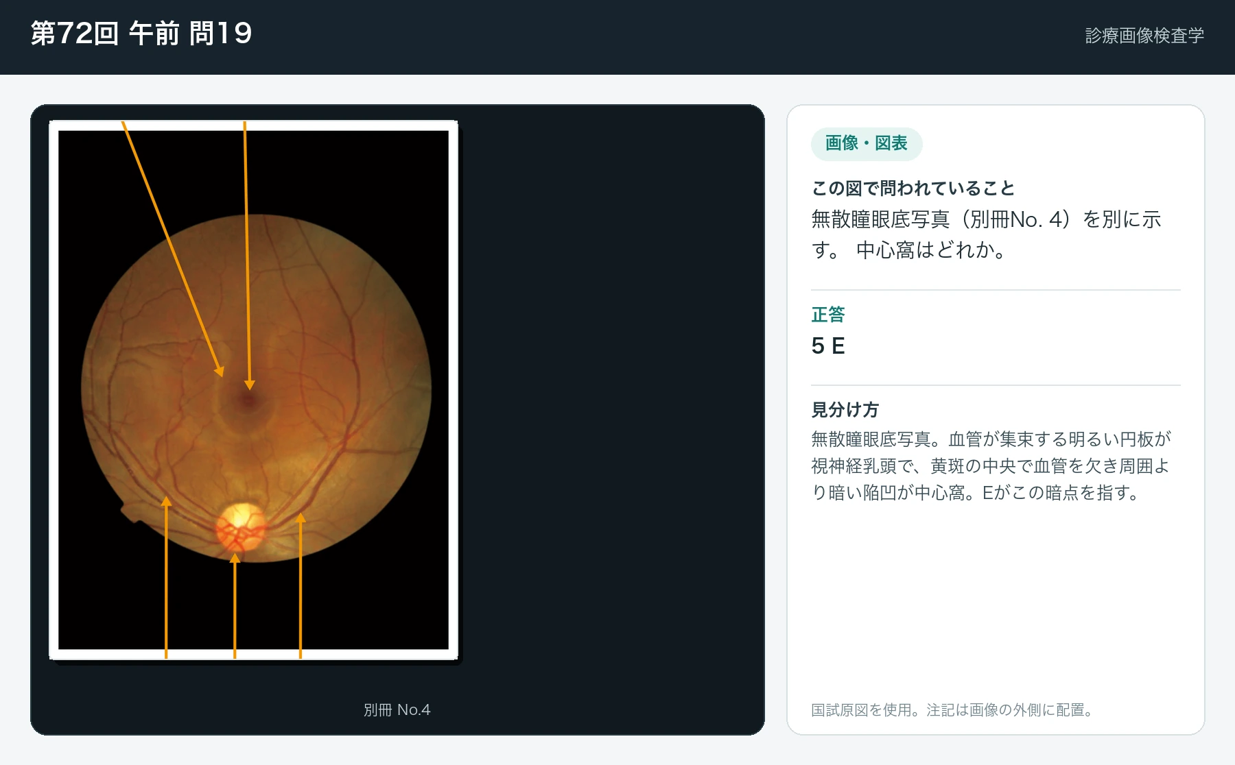 第72回 午前 問19の画像と見分け方