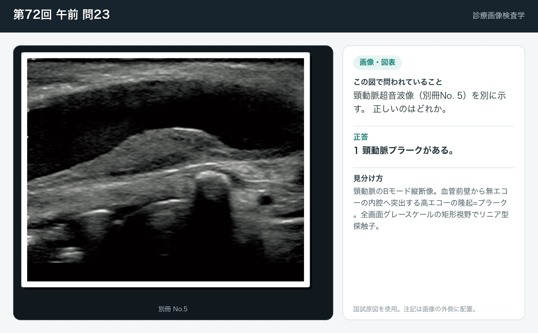第72回 午前 問23の画像と見分け方