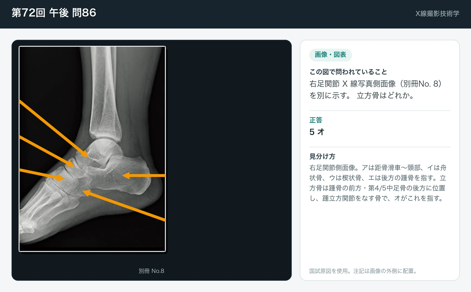 第72回 午後 問86の画像と見分け方