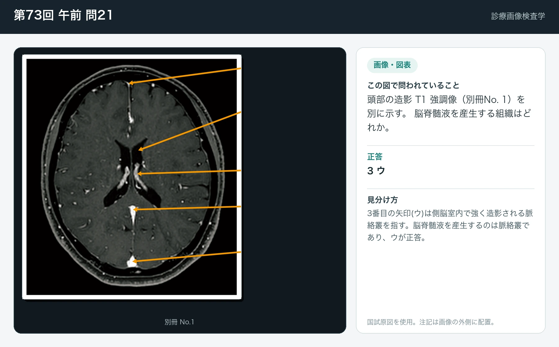 第73回 午前 問21の画像と見分け方