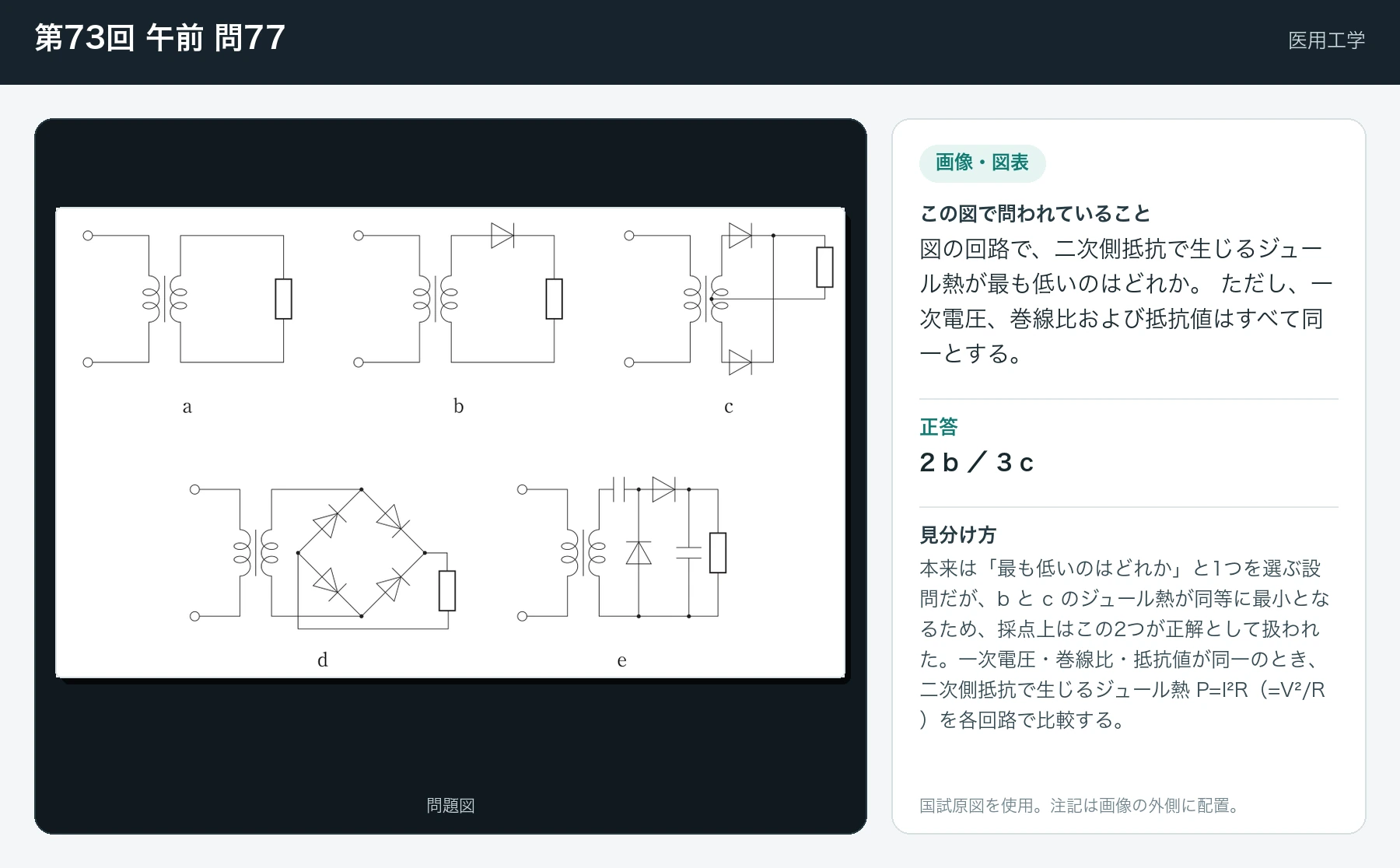 第73回 午前 問77の画像と見分け方