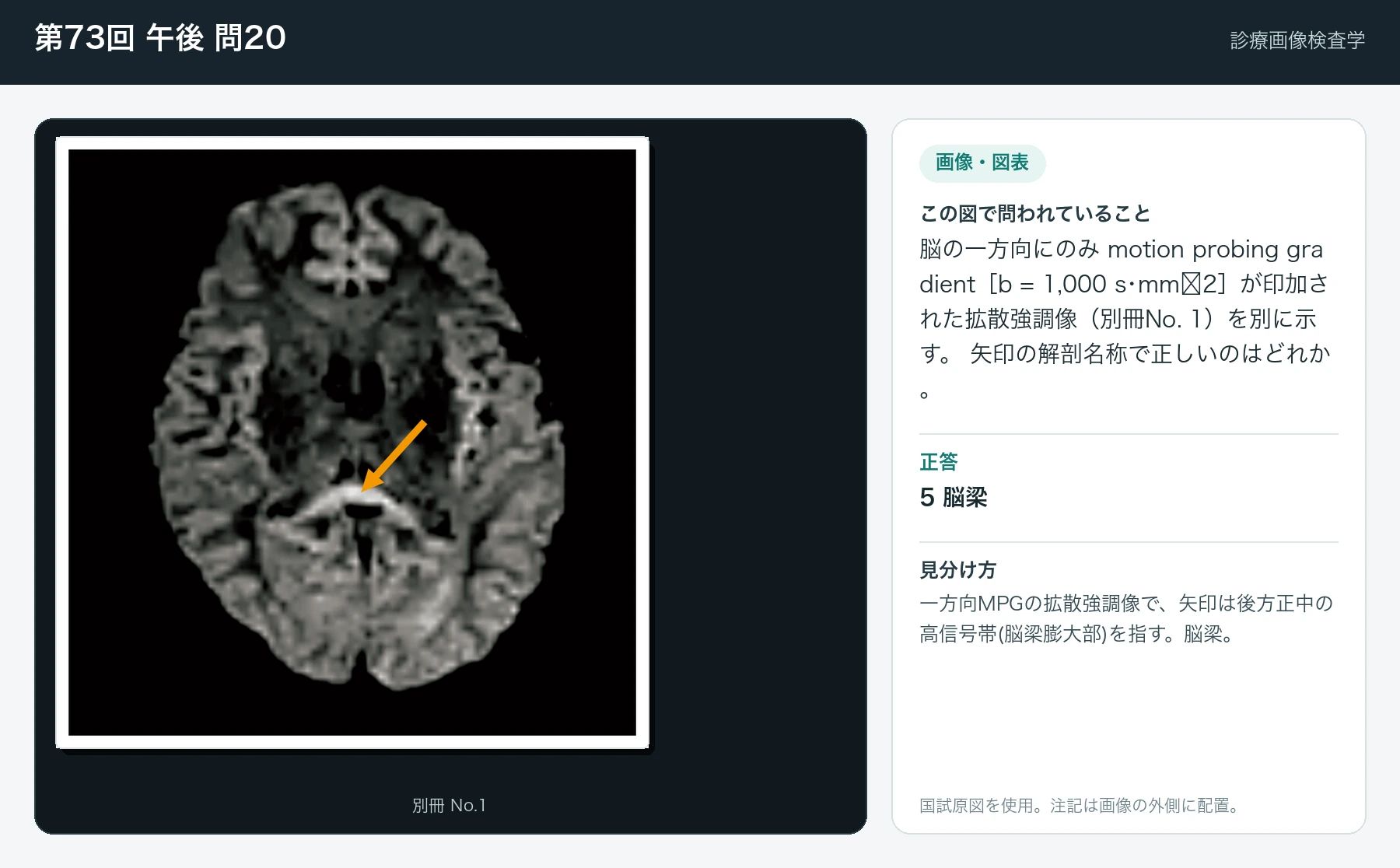 第73回 午後 問20の画像と見分け方
