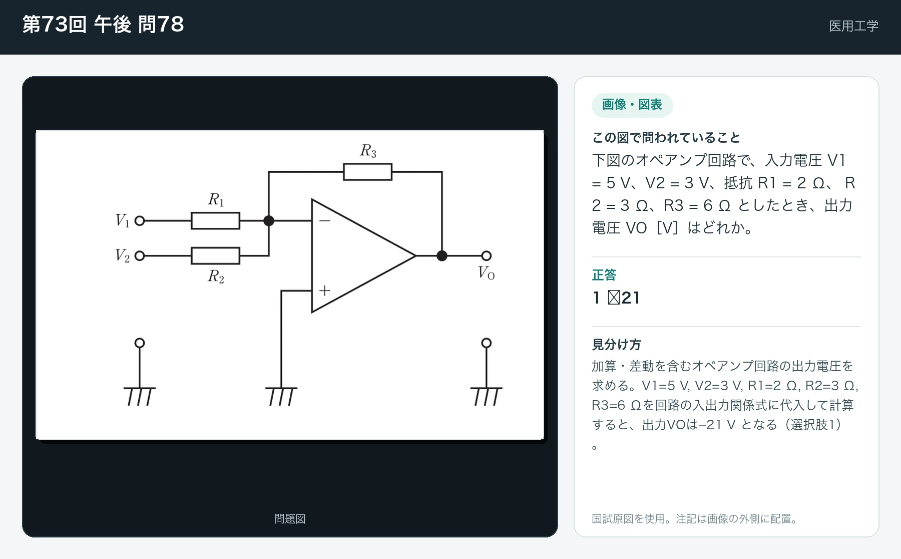 第73回 午後 問78の画像と見分け方