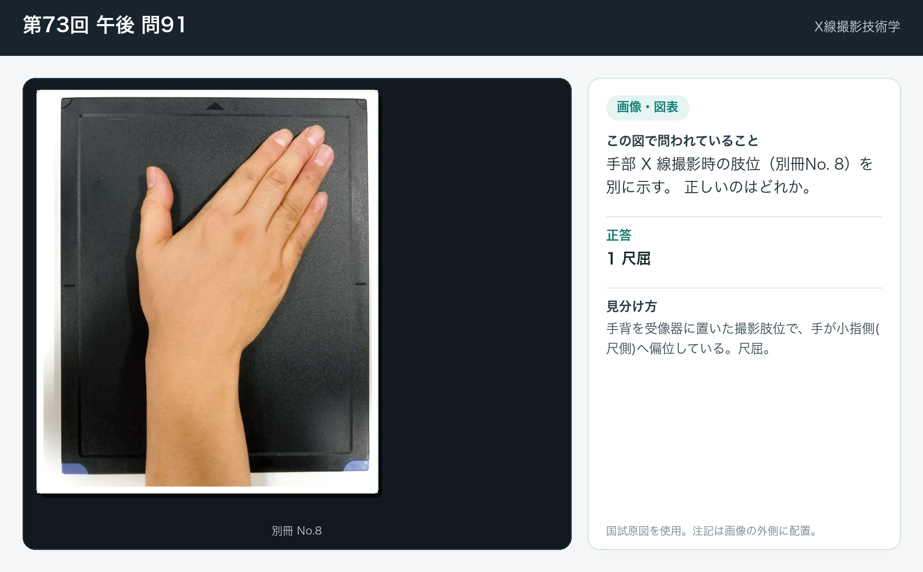 第73回 午後 問91の画像と見分け方