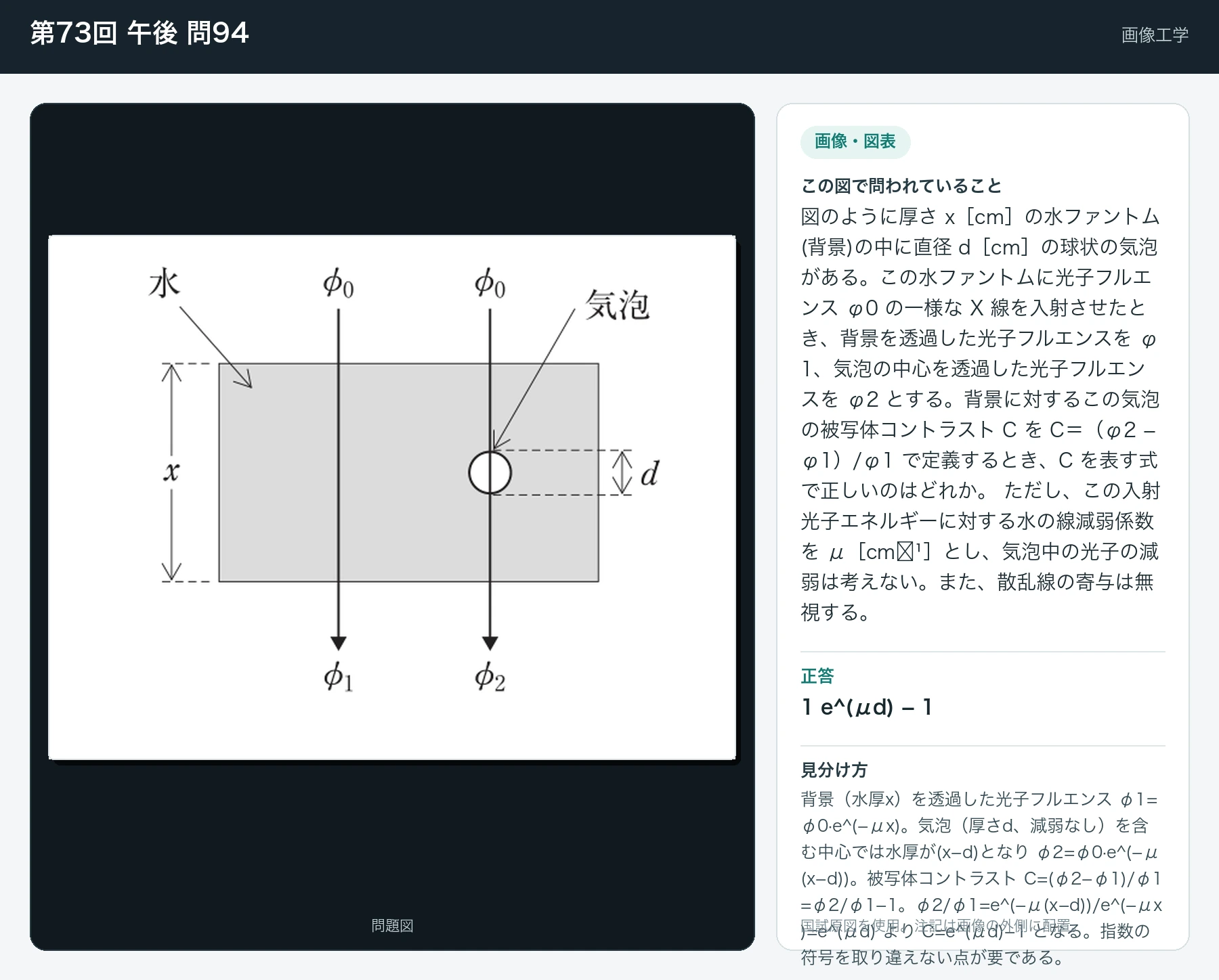 第73回 午後 問94の画像と見分け方