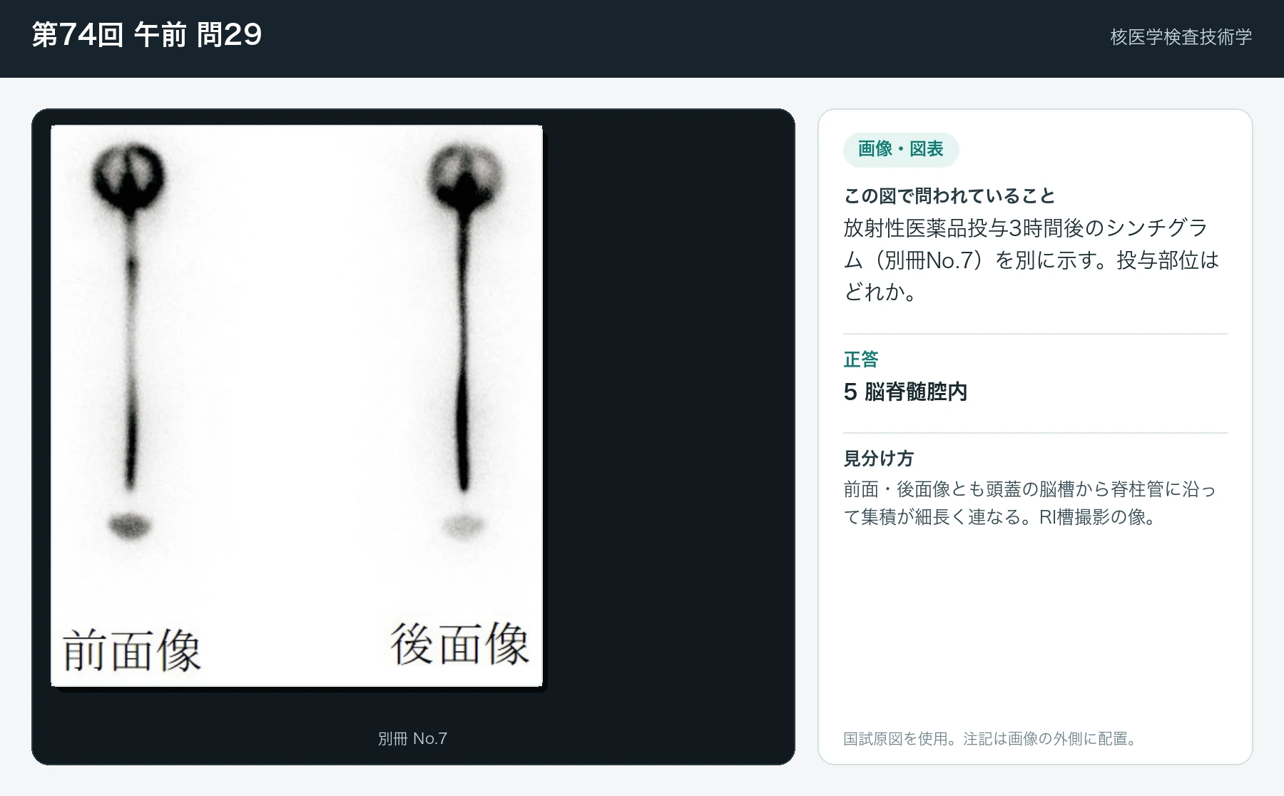 第74回 午前 問29の画像と見分け方