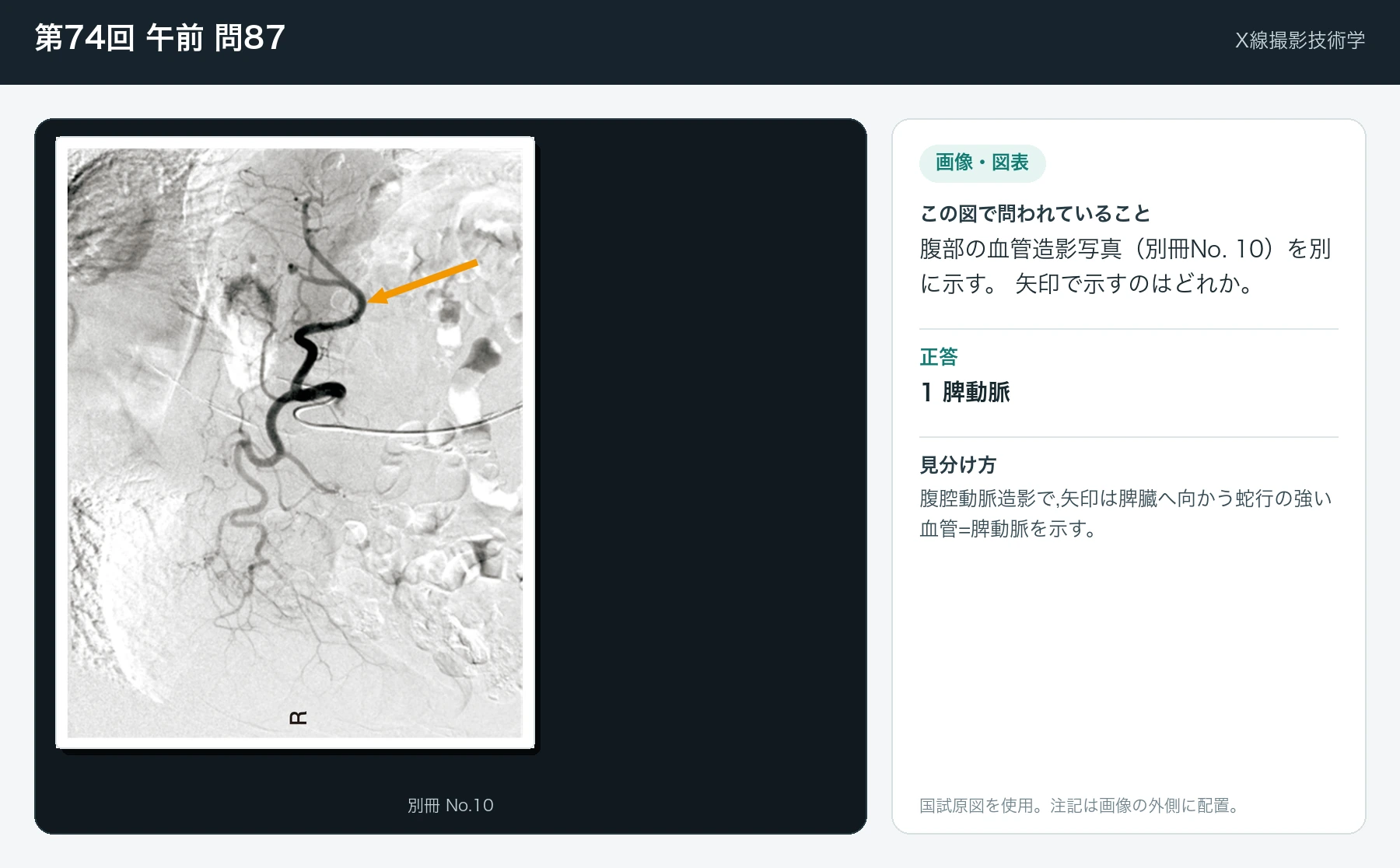 第74回 午前 問87の画像と見分け方