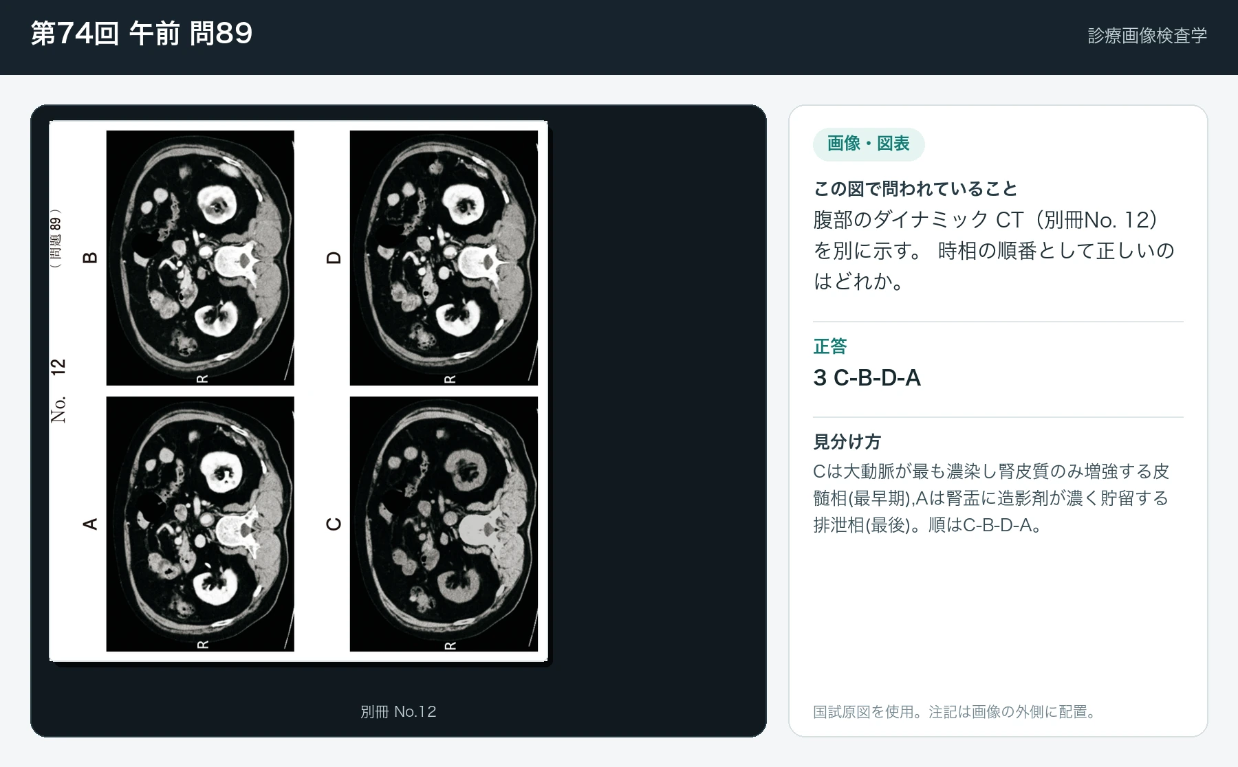 第74回 午前 問89の画像と見分け方