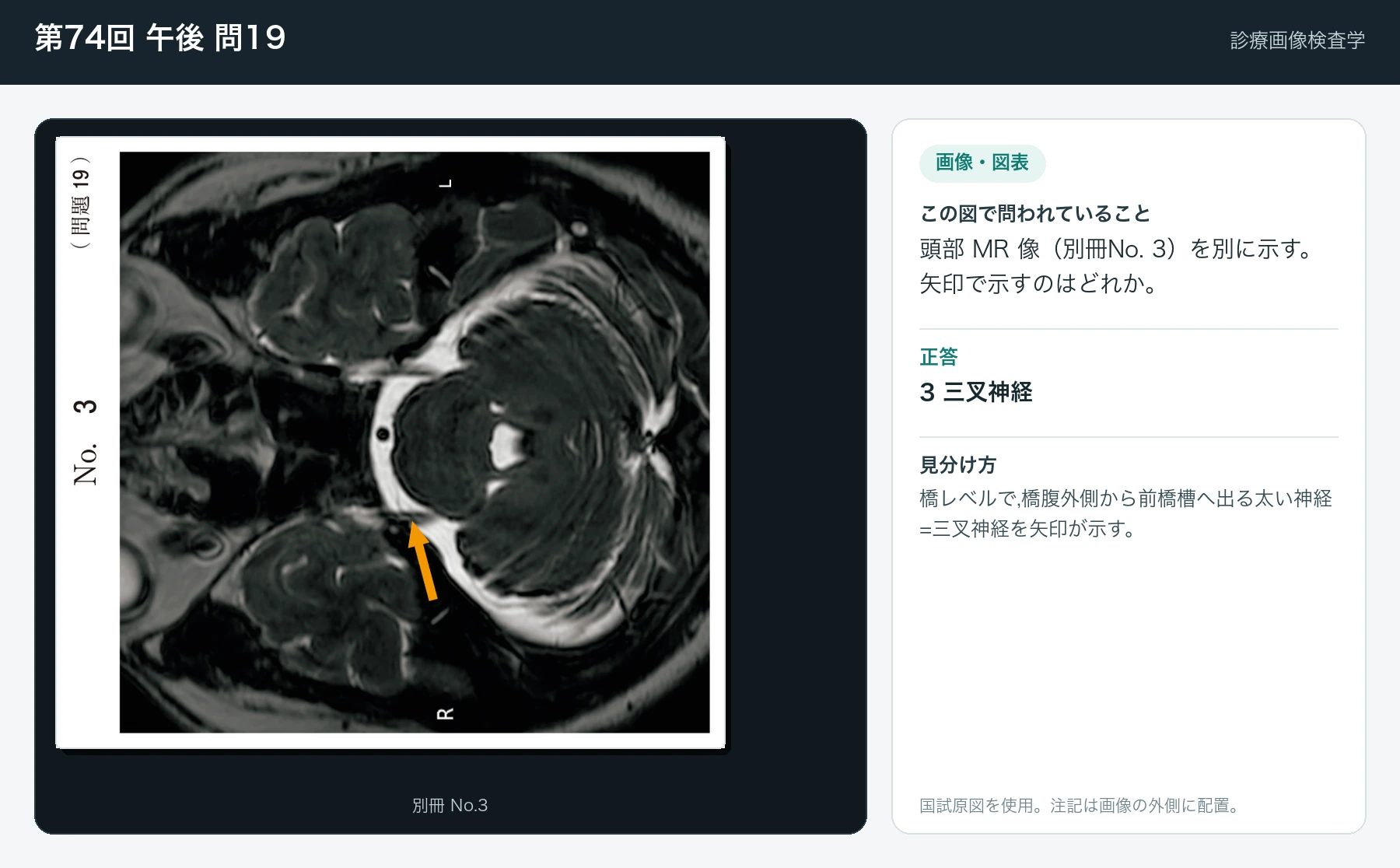 第74回 午後 問19の画像と見分け方