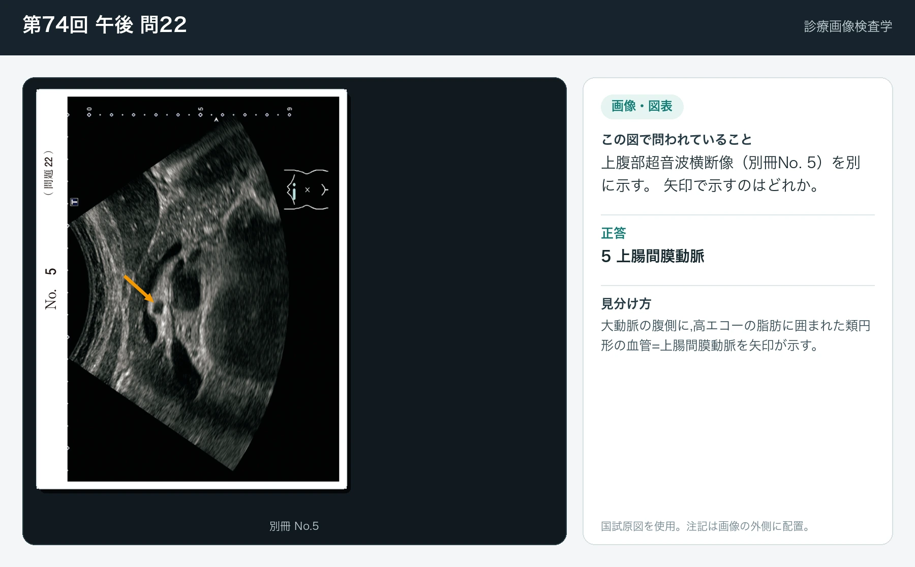 第74回 午後 問22の画像と見分け方