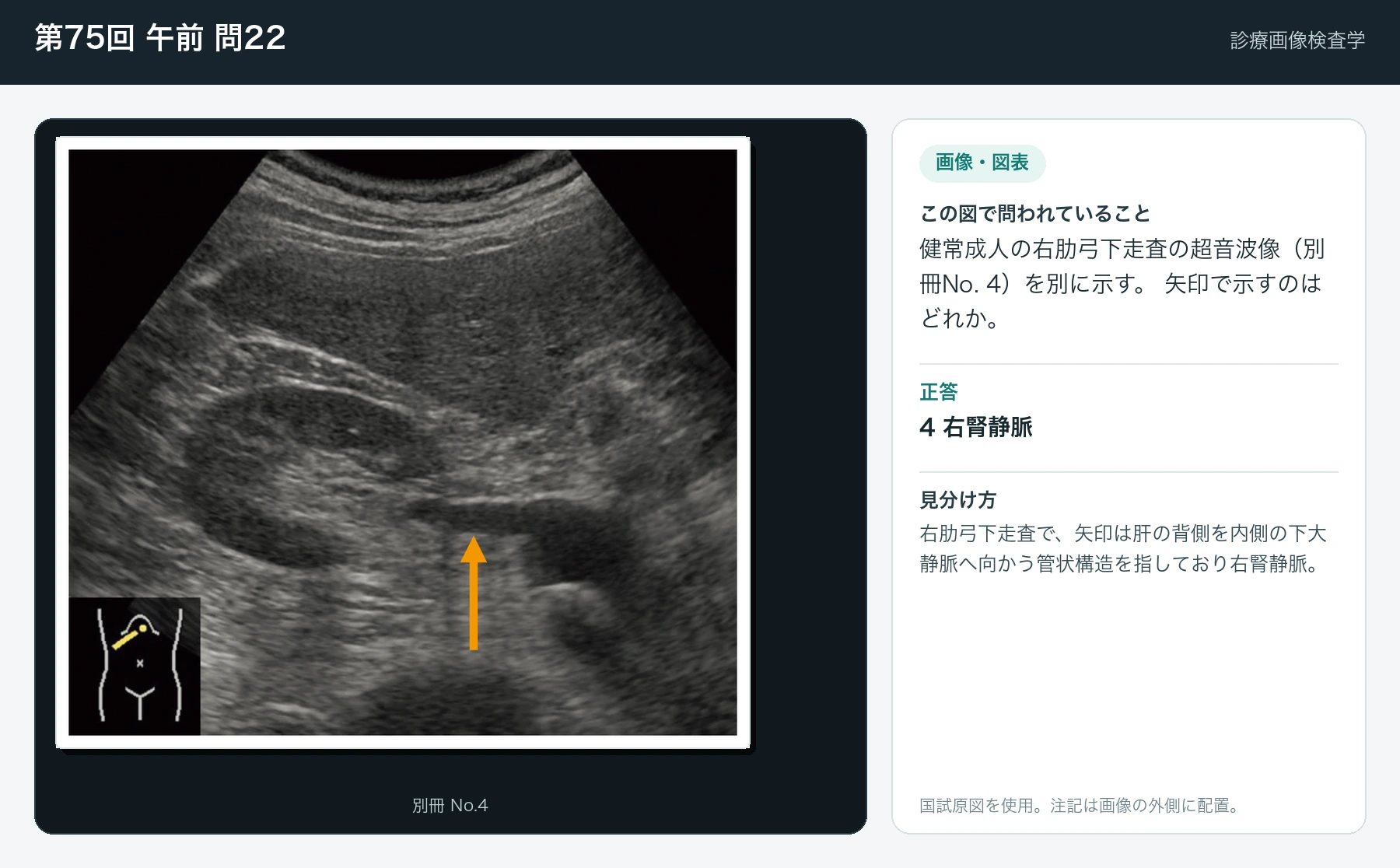 第75回 午前 問22の画像と見分け方