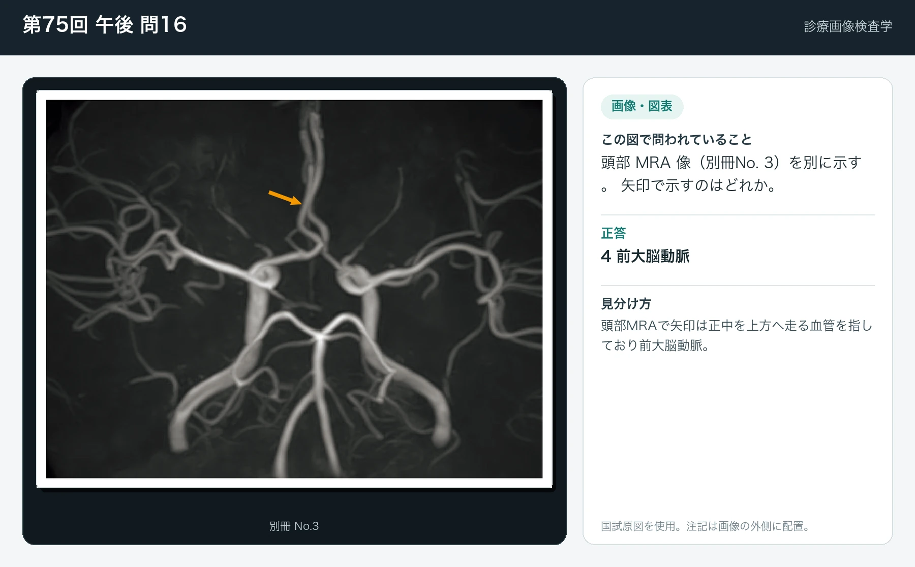 第75回 午後 問16の画像と見分け方