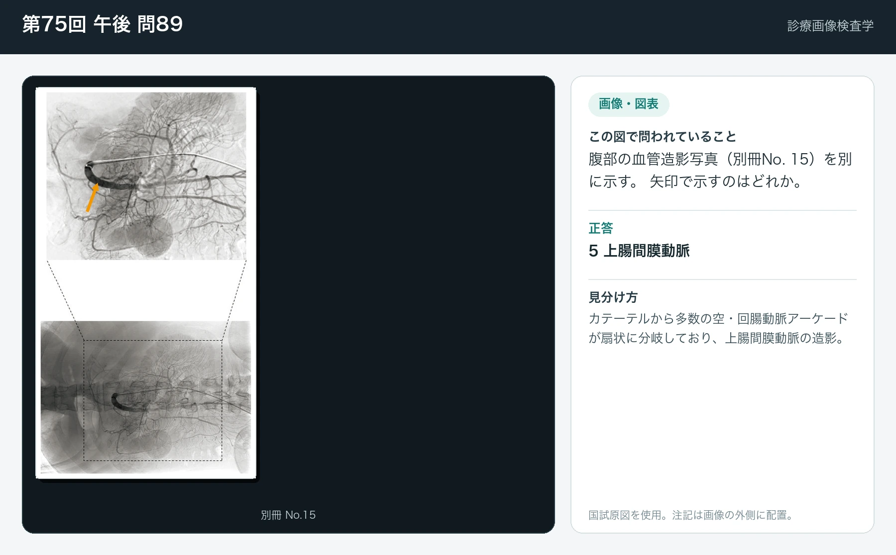 第75回 午後 問89の画像と見分け方