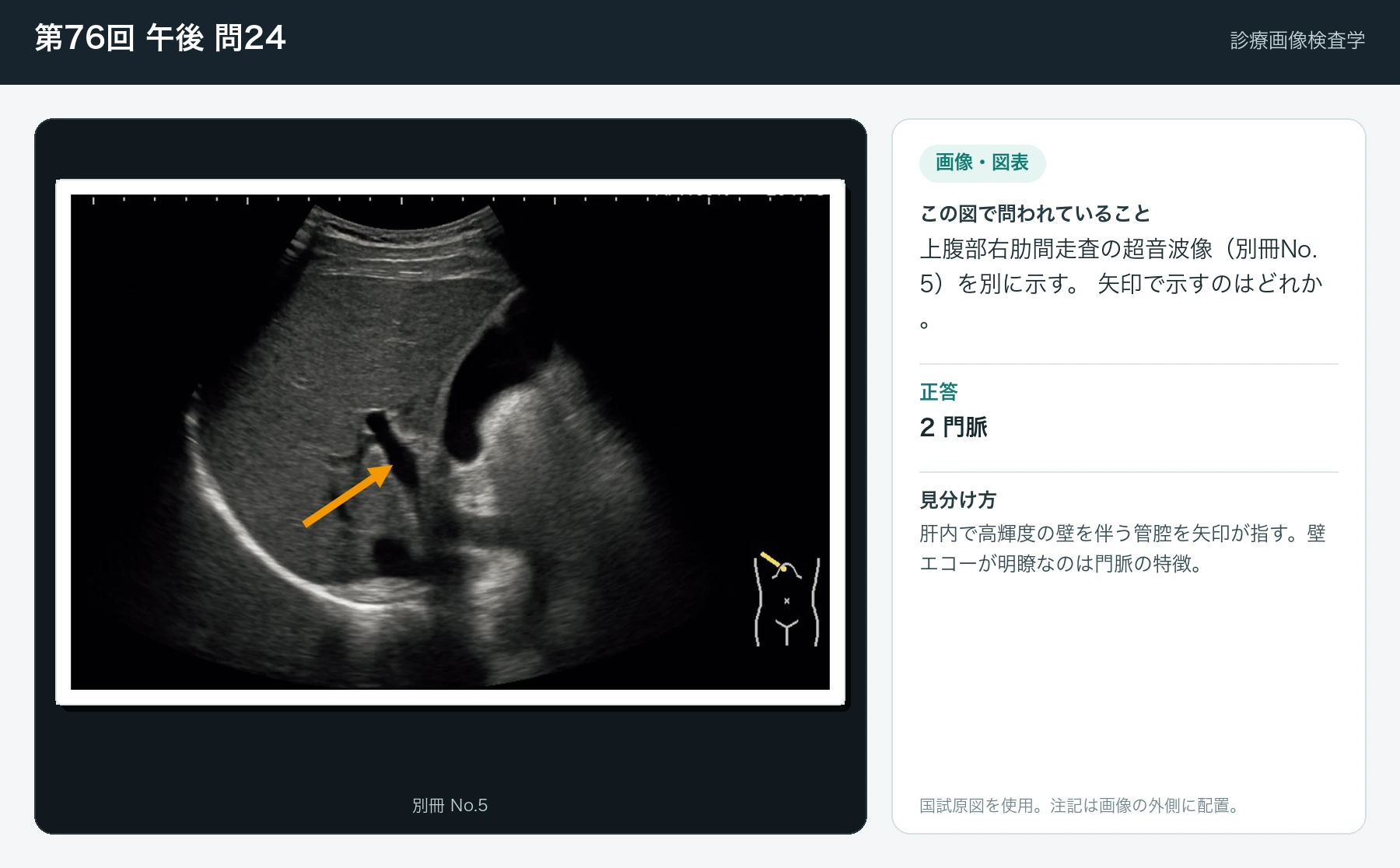 第76回 午後 問24の画像と見分け方
