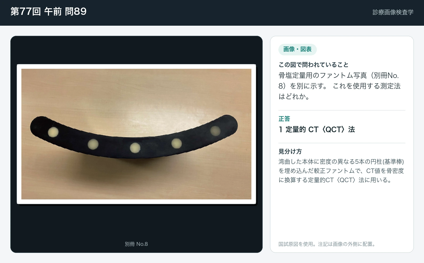 第77回 午前 問89の画像と見分け方