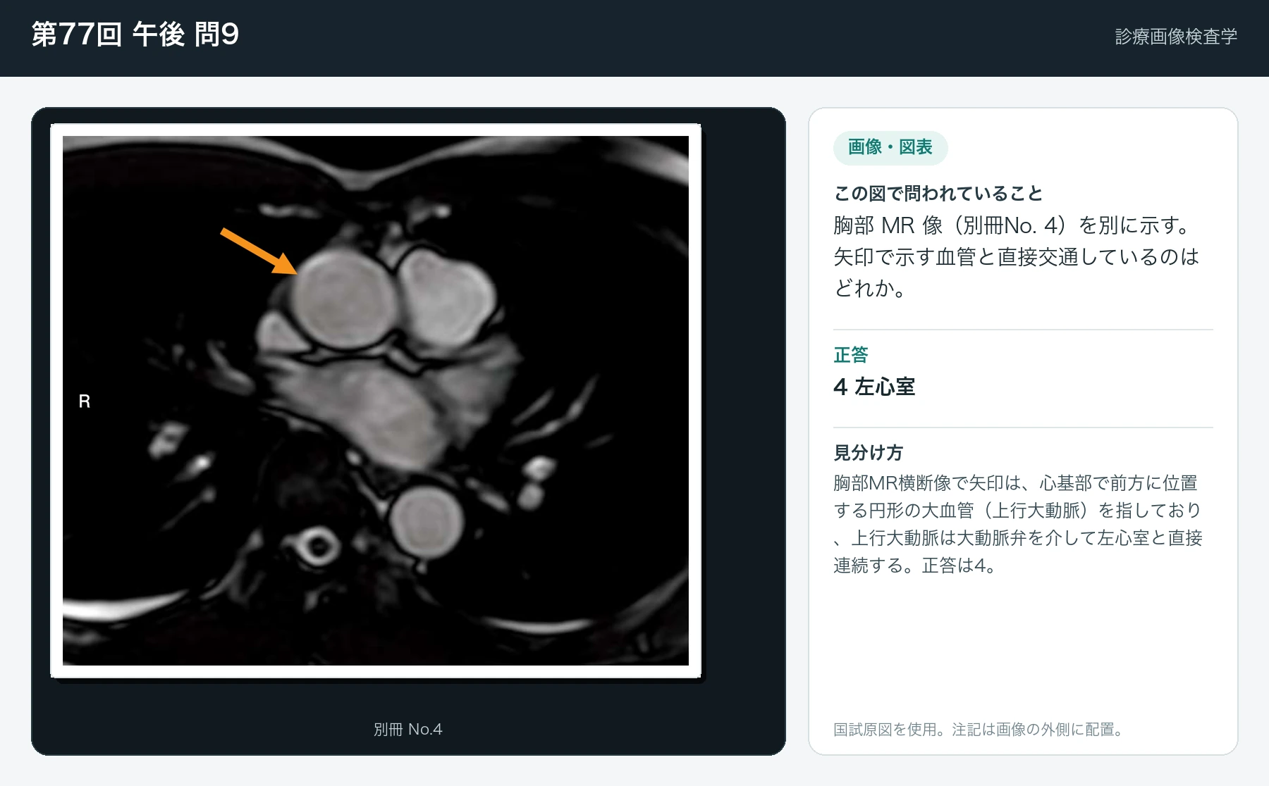 第77回 午後 問9の画像と見分け方