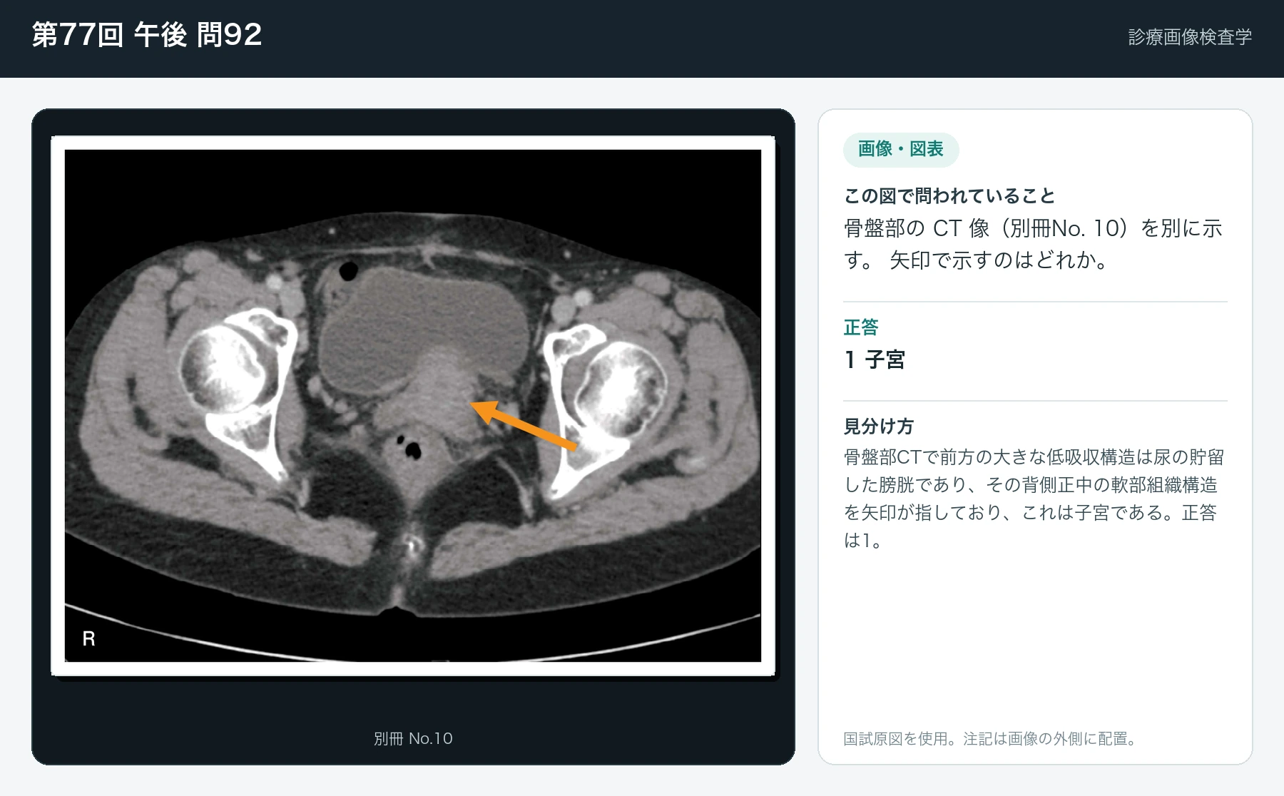 第77回 午後 問92の画像と見分け方